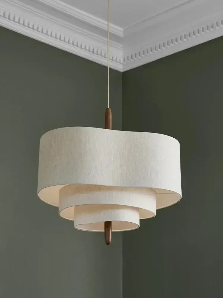 Suspension lumineuse moderne tissu beige clair opaque 60 249 flux lumineux 90 260V