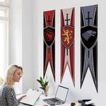 bannière médievale dragon lion griffon lannister st include oc el doré oc eyelets goth