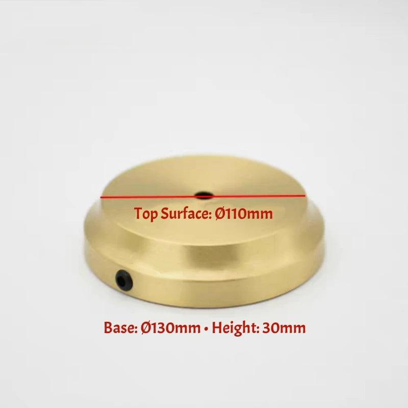 base lampe cuivre doré moderne lisse brillant 100mm 222mm 30mm 40mm
