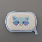 gant bain enfant dessins animaux cordon ajustable blanc bleu rose jaune