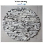 tapis fourrure lapin gris moderne antidérapant usage maison extérieur prière camping voyage