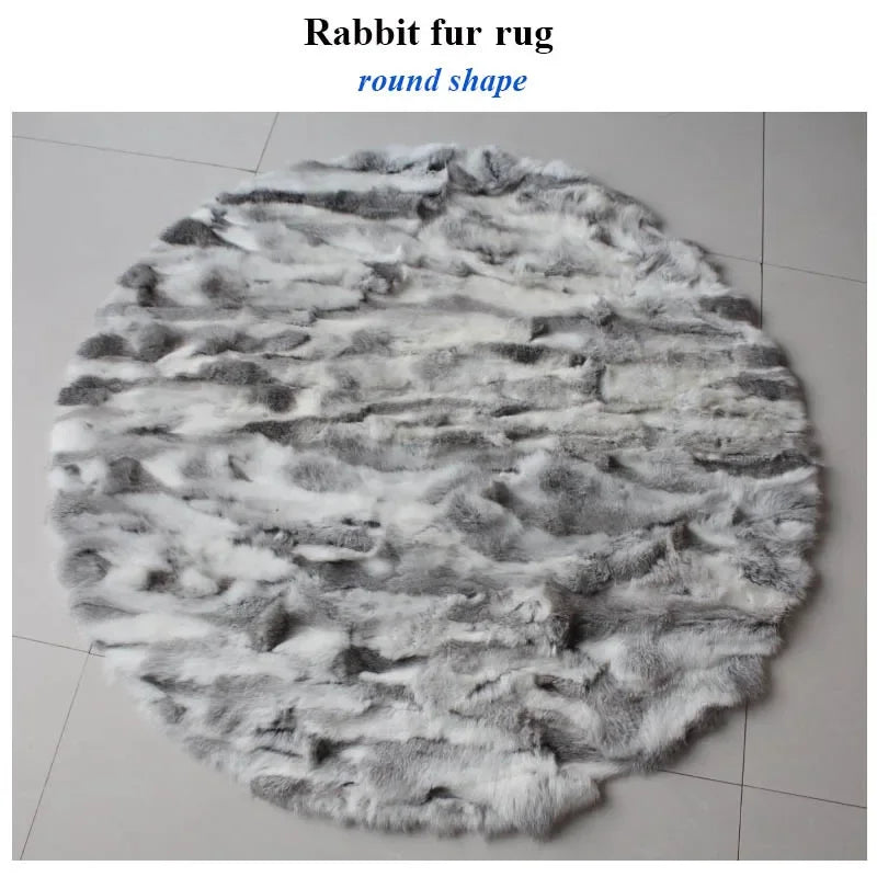 tapis fourrure lapin gris moderne antidérapant usage maison extérieur prière camping voyage