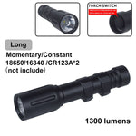 lampe torche led noire dorée texturée moderne 1300 lumens picatinny clip robuste