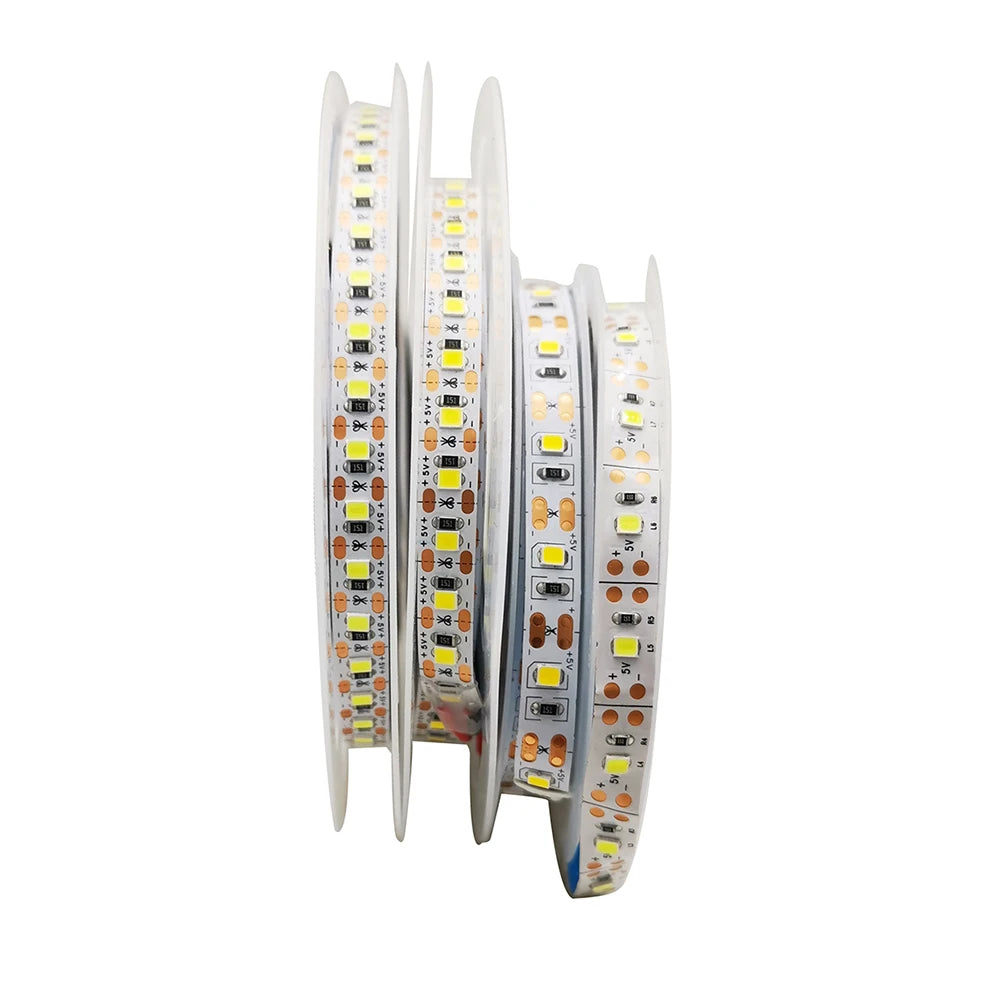 ruban led blanc 60 leds mètre adhésif moderne ip65 étanche 5v 50000 heures