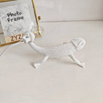 lampe posée lézard blanc texture moderne adhésif ampoule câble électrique chambre coucher lumière led