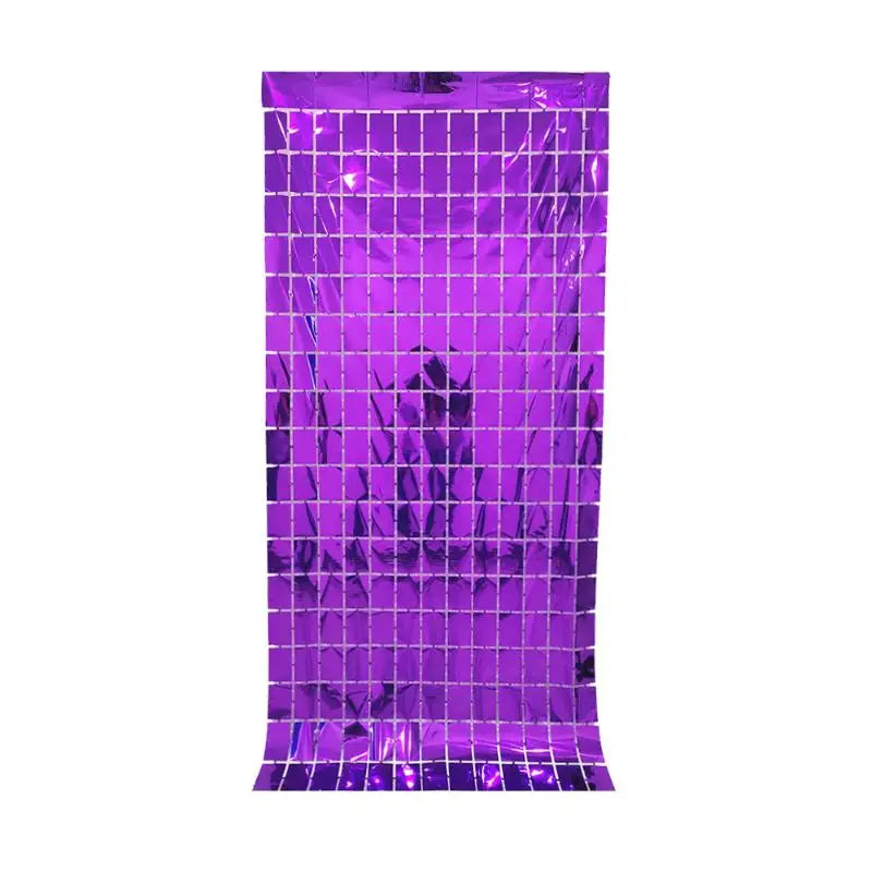 rideau pluie soie bleu rouge rose vert violet or carreaux miroir moderne festif happy