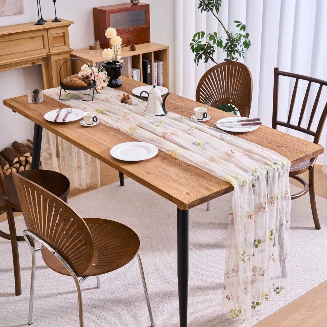 nappe décorative florale transparente vert clair blanc printemps mariage décoration table verte festive