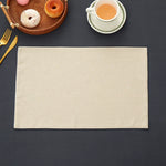 serviettes table beiges toile lin classiques respectueuses environnement 12x18''