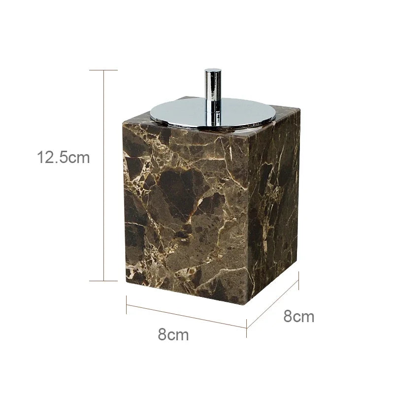 ensemble salle bain marbre distributeur savon porte savon diffuseur huiles essentielles noir doré