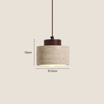 lampe suspendue moderne pierre texture granuleuse beige clair marron foncé éclairage salon chambre led