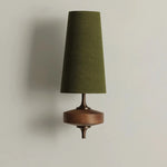 lampe murale led moderne bois marron abatjour texturé vintage chambre salon