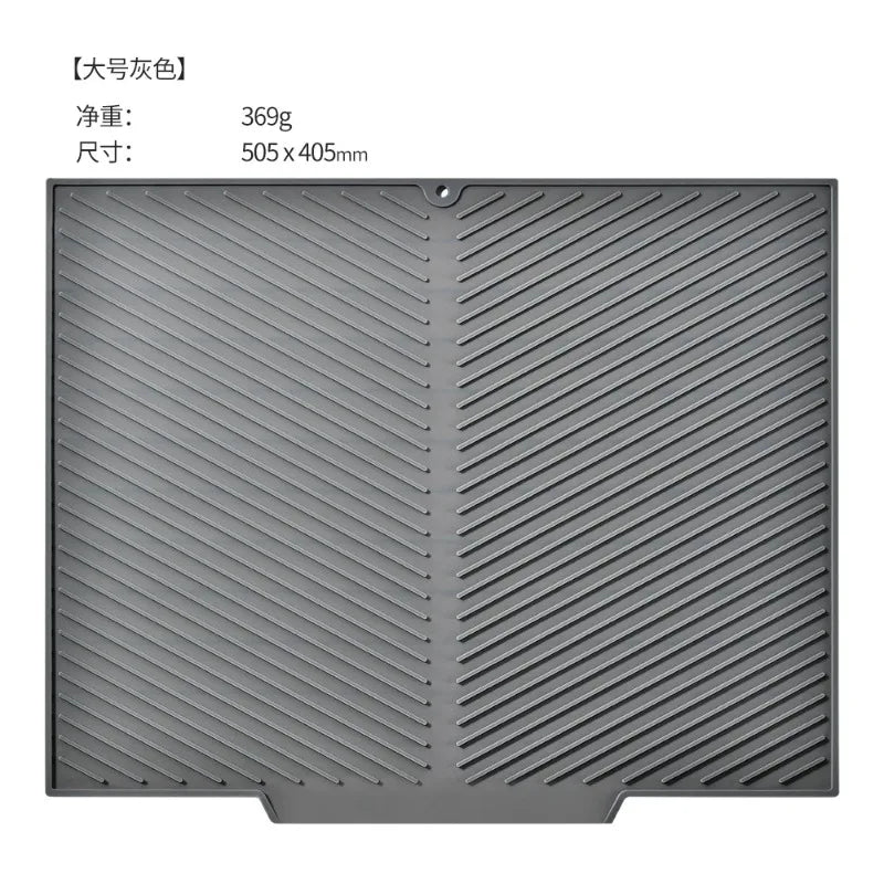 tapis cuisine silicone gris violet rayures diagonales moderne antidérapant respectueux environnement opaquet adhésif