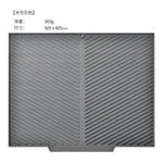 tapis cuisine silicone gris violet rayures diagonales moderne antidérapant respectueux environnement opaquet adhésif