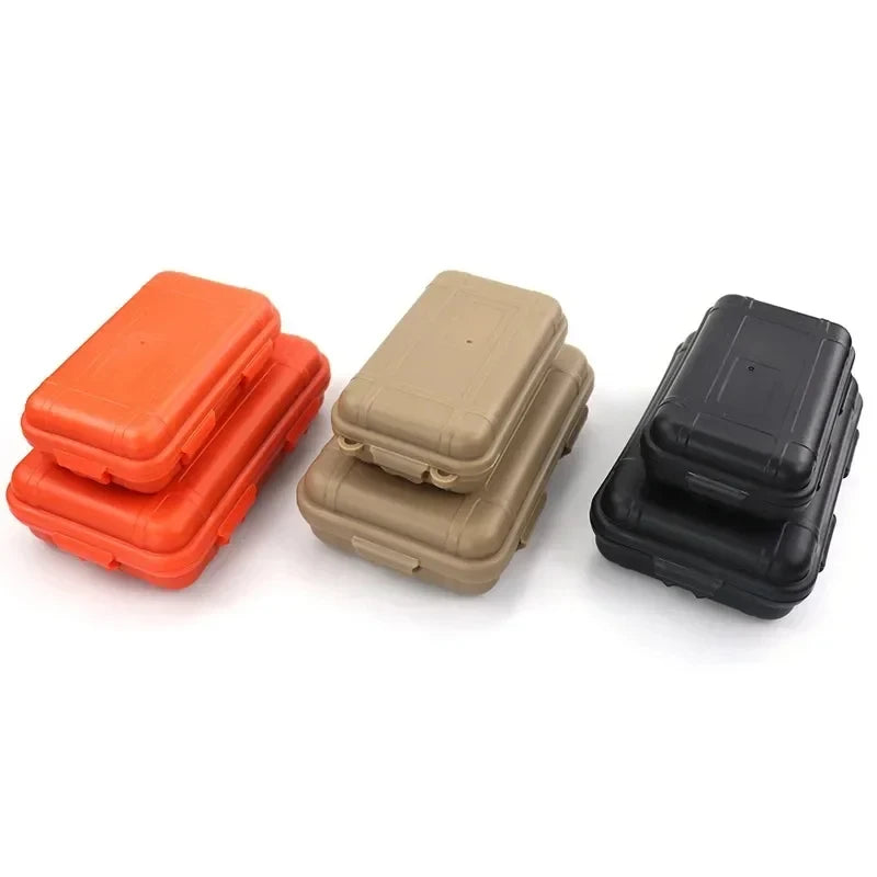 boîtes rangement anti dérapant outils survie camping pratique robuste noir orange marron poignées
