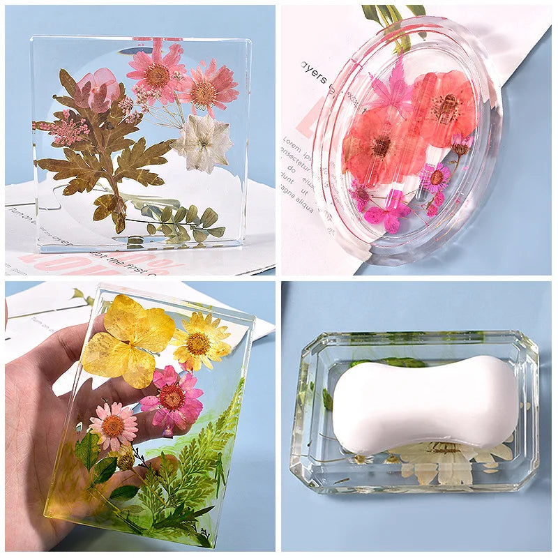 moules savon silicone motifs floraux transparents moderne minimaliste