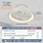 ventilateur oscillant blanc jaune moderne télécommande grille ventilation 49cm diamètre