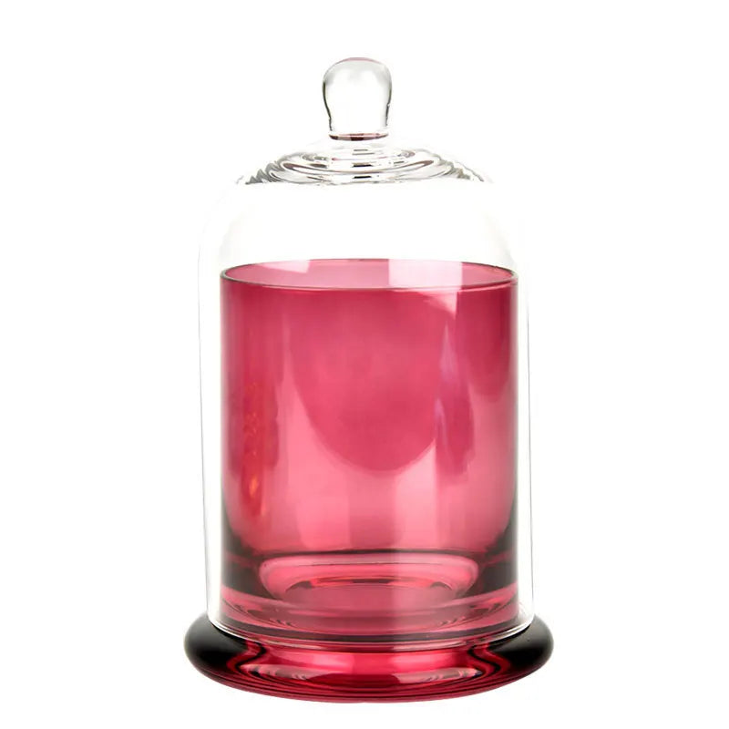 cloches verre moderne argenté violet rose vert transparentes