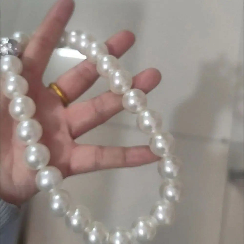 bracelet aimant blanc classique opacique 40cm 25cm traditionnel bijoux fantaisie