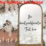 sticker personnalisable miroir rose doré blanc adhésif élégant mariage anniversaire décoration festive
