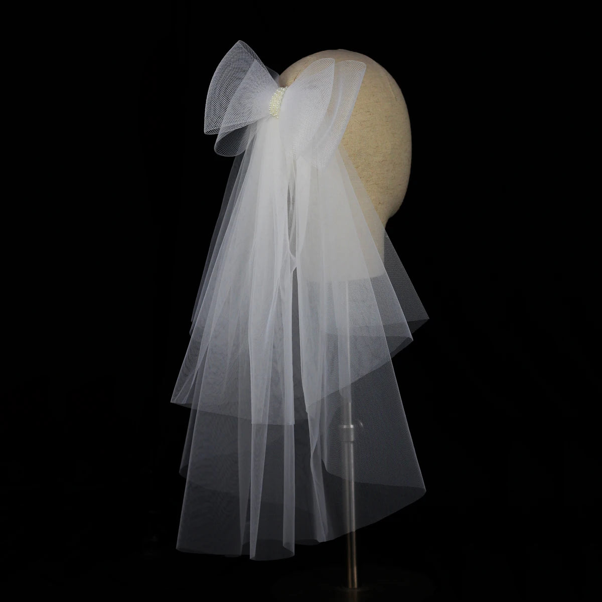 voile mariée blanc tulle multicouche élégant bride semi transparent classique fixe cheveux