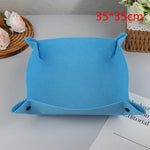 plateau rangement polyestère moderne bleu rose rouge jaune gris uni respectueux environnement