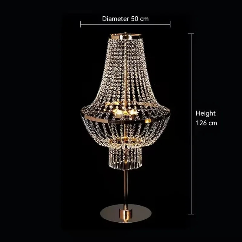 centres table baroques or cristal transparent structure métal doré festifs