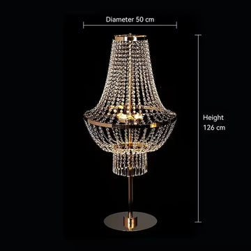 centres table baroques or cristal transparent structure métal doré festifs