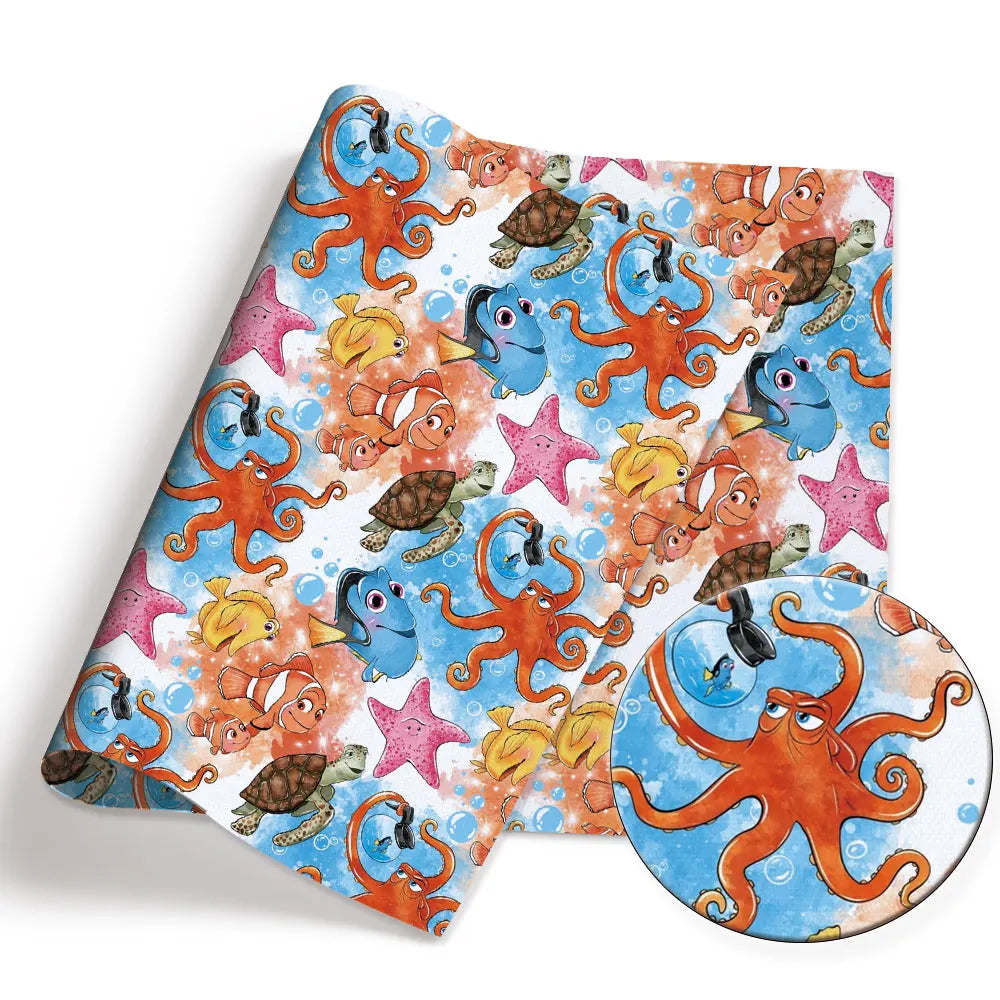 papier cadeau disney personnages anna elsa ariel bambi bleu rose jaune blanc