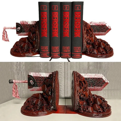 Serre-livres dragon résine Furious Dragon Slayer gris clair
