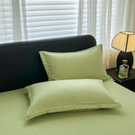 taies d'oreiller polyester 300 fils gris rose rayures antibactériennes moderne