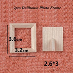 cadres photo minuscules bois naturel classiques adhésifs decoration maison miniature artisanal bricolage