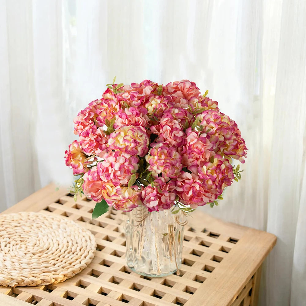 bouquet fleurs artificielles soie decoration maison mariage anniversaire baby shower rose blanc vertclair moderneintérieur