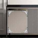 cadres decoratifs adhésifs modernes marbre géométriques téléviseur blanc noir gris