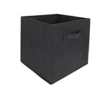 boîtes rangement réutilisables tissu non tissé beige gris noir bleu rose jaune vert poignées