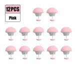 boutons lit tissu coton fin modernes rose bleu gris clair boîte rangement instructions pack