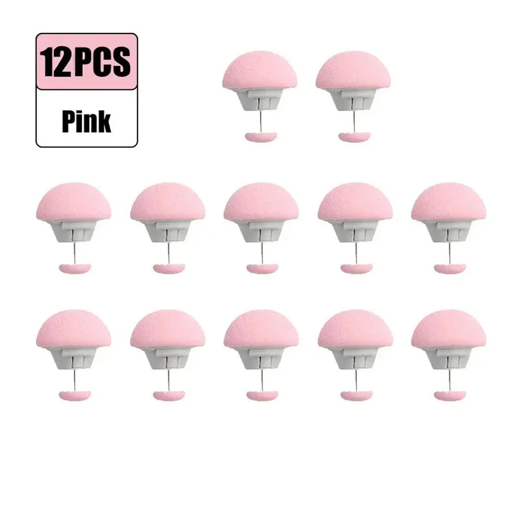 boutons lit tissu coton fin modernes rose bleu gris clair boîte rangement instructions pack