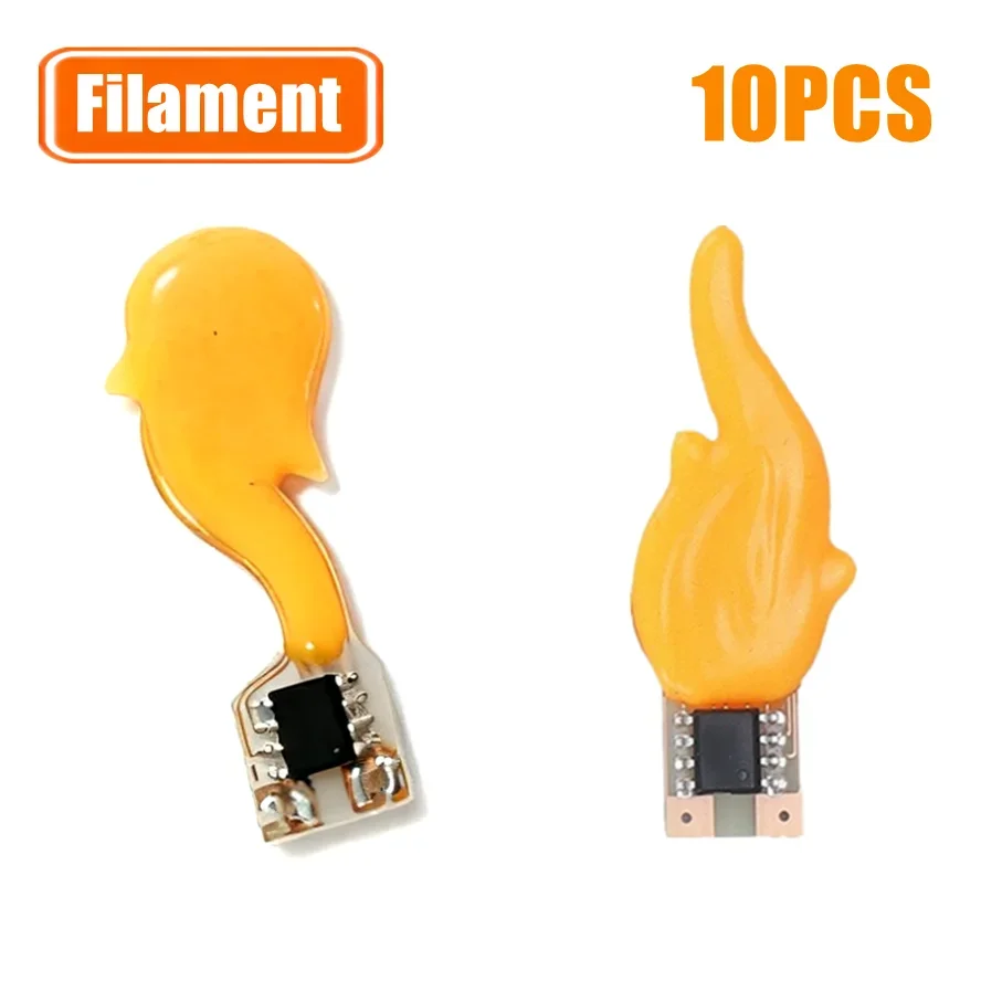 décoration anniversaire filaments led forme flamme couleur orange moderne flash chaleureux