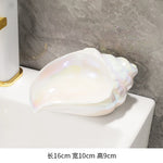 support savon coquillage iridescent or argent rose pâle moderne décoratif casa française respectueux environnement