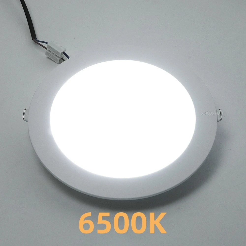 spots led 12w 20w 4000k 6500k blanc moderne encastrables clips câble alimentation