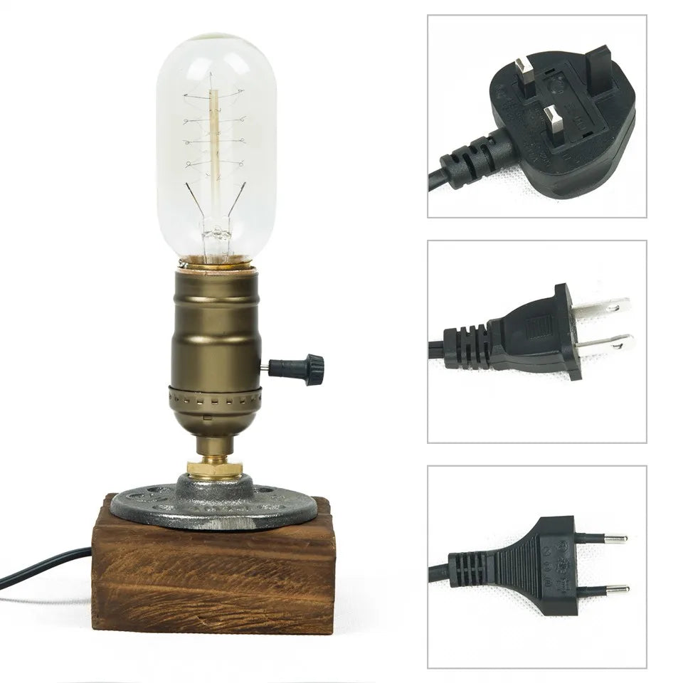 Lampe de table design industriel pour salon ou chambre - Ombre Interieur