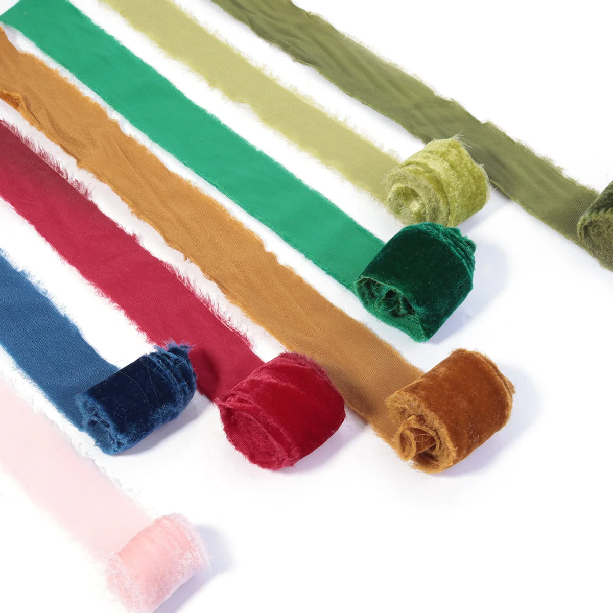 rubans velours opaques classiques 4cm olive vert rouge blanc bleu marine pale emballage decoration