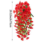 guirlande artificielle fleurs modernes rouge violet jaune rose blanche mariage anniversaire extérieur