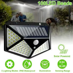 lampe solaire led 100 diodes détecteur mouvement moderne extérieure jardin noir blanc