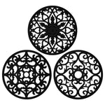 tapis table silicone moderne bleu vert rose motif floral clips