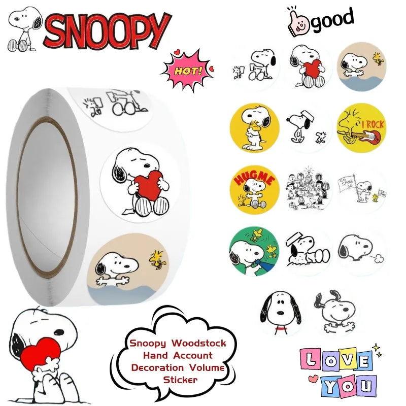 sticker decoration snoopy woodstock cartoon cute phone desktop planner adhesive