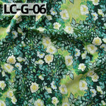 tissu imprimé coton biodegradable 145x50cm paysages fleurs abstrait impressionniste vert bleu rose