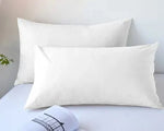 taies d'oreiller polyester coton modernes unies blanc gris rose bleuclair