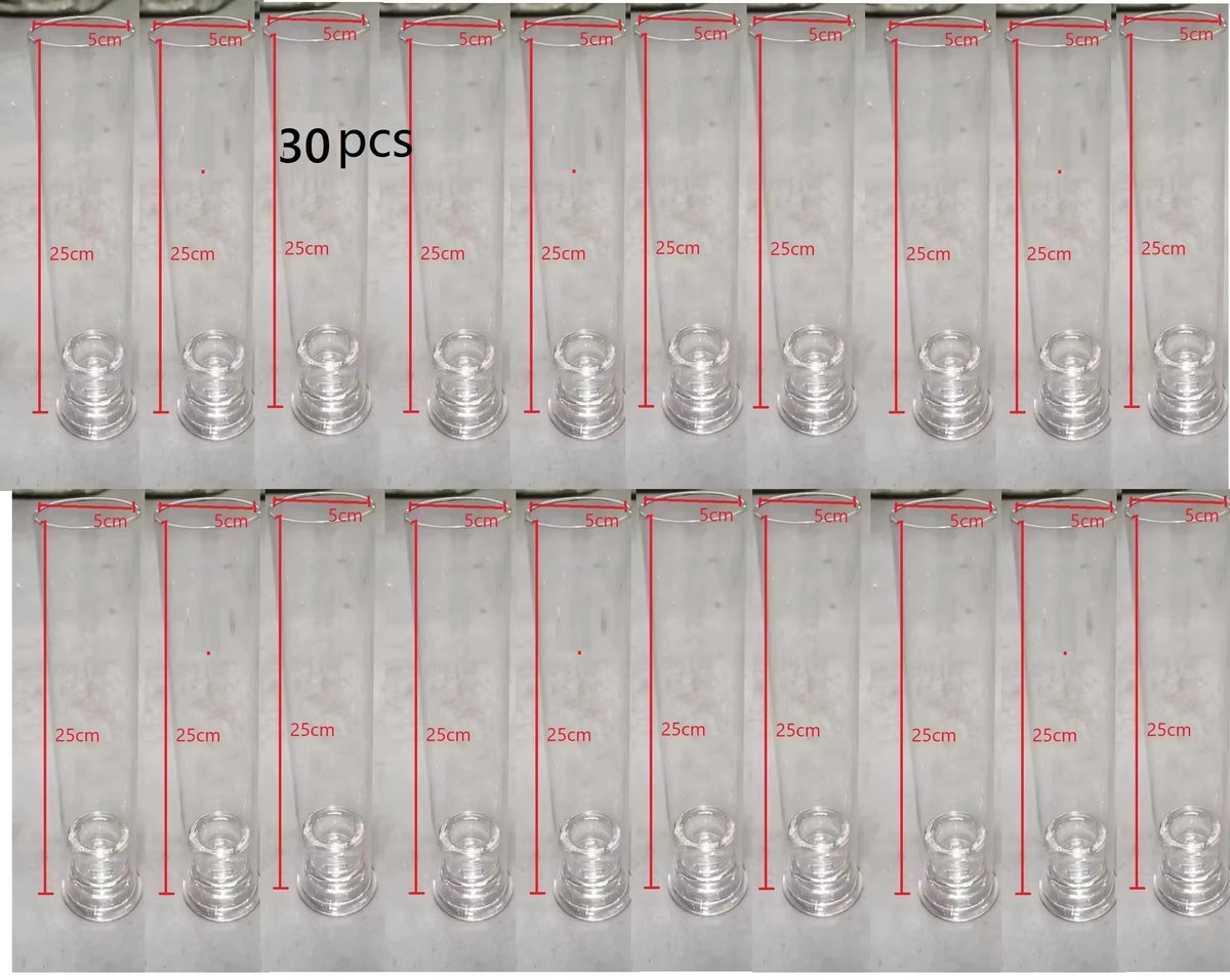 porte bougies verre transparent moderne 25cm 3cm mariage décoration table centro