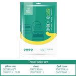 lit ensembles literie jetables draps taies oreillers blanc vert jaune minimaliste moderne