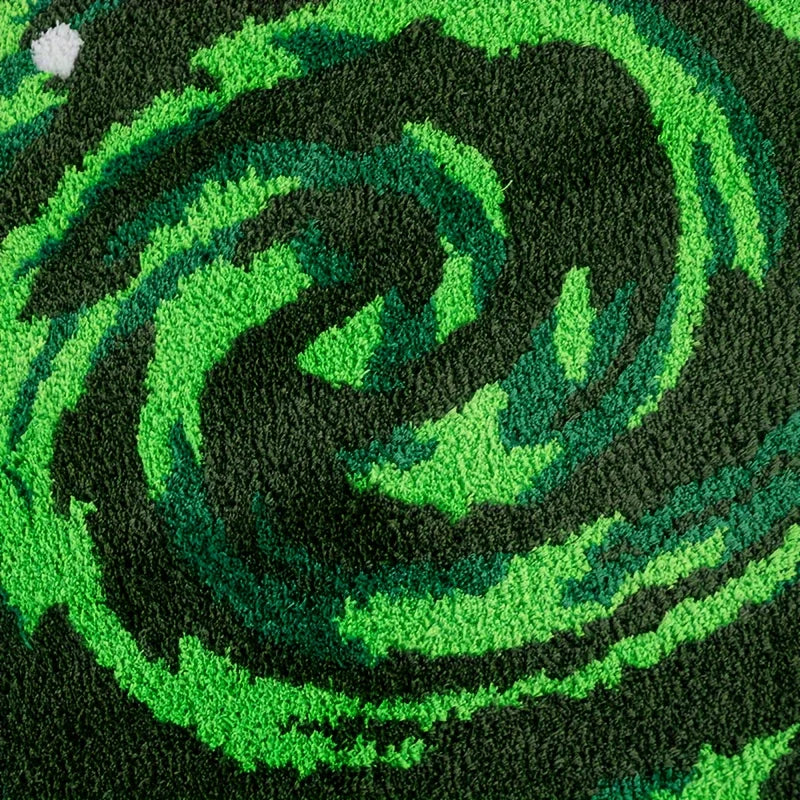 tapis vert moderne imperméable polyester spirale points intérieur salon chambre voyage